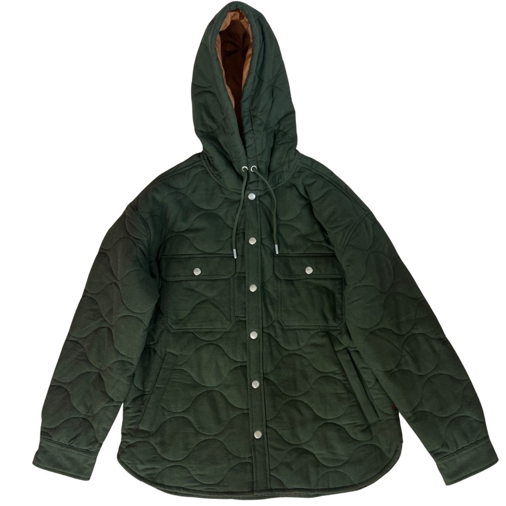 NWT BDG Flannel Quilted Hooded Shirt Jacket